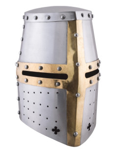 Gran Yelmo Medieval, siglo XIV, remachado