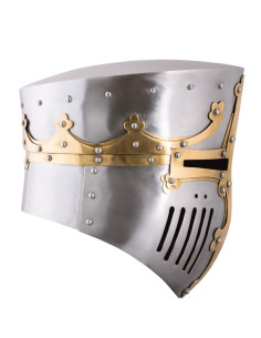 Crusader hjelm med messingbeslag, 12.-13. århundrede 2