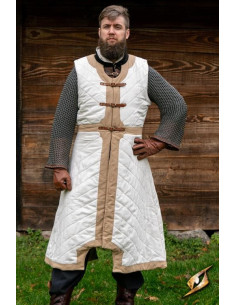 Dastán quiltet reje i hvid-beige