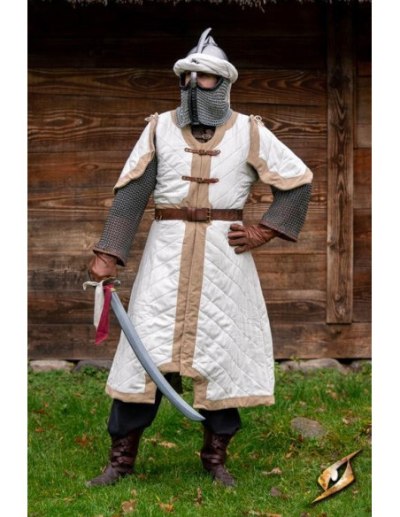 Dastán Steppgarnele in Weiß-Beige