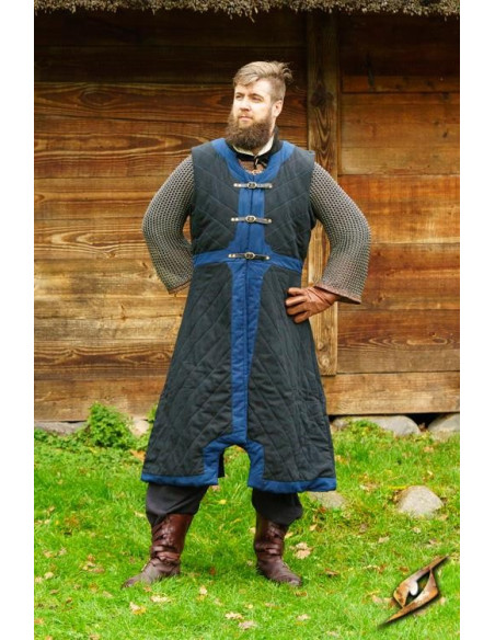 Dastan polstret gambeson i blå-sort