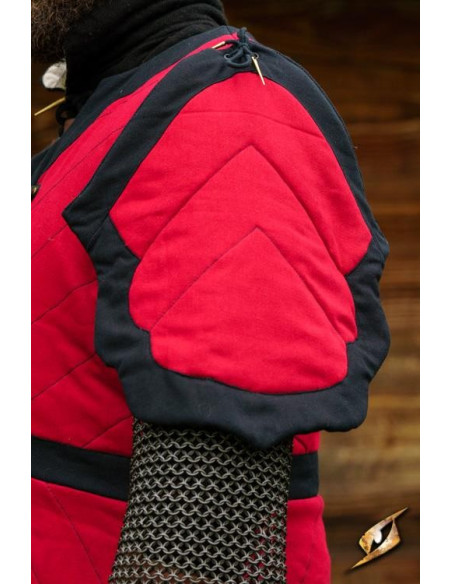 Gambesón acolchado Dastán en rojo-negro