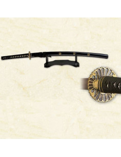 Set katana vaina de madera+expositor negro 2
