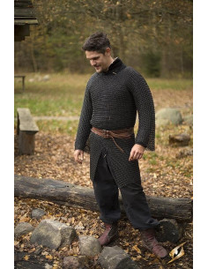 Cota de malla vikinga Alaric, acabado Epic Dark