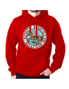 Sudadera Roja Caballeros Templarios con Capucha