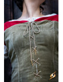 Vestido medieval Reina Isobel, color verde