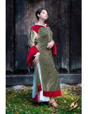 Vestido medieval Reina Isobel, color verde