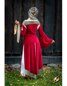 Vestido medieval Reina Isobel, color rojo 2