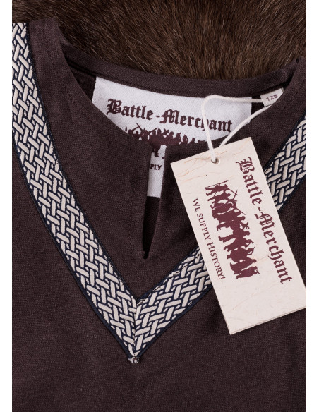 Middelaldertunika Ailrik barn, brun...