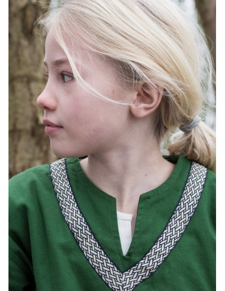 Túnica medieval Ailrik niño, color verde