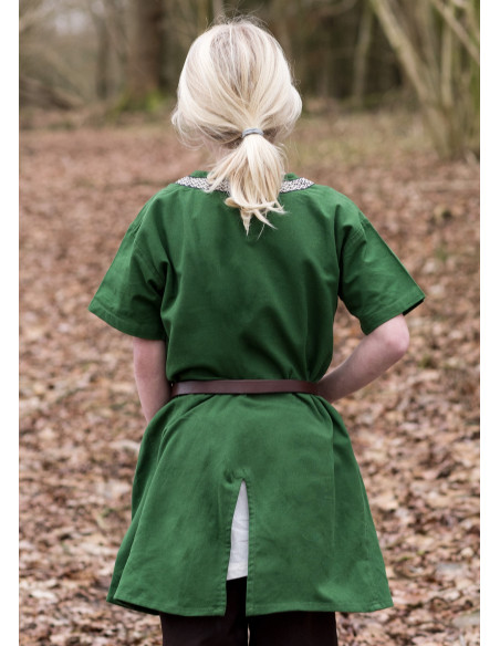 Túnica medieval Ailrik niño, color verde