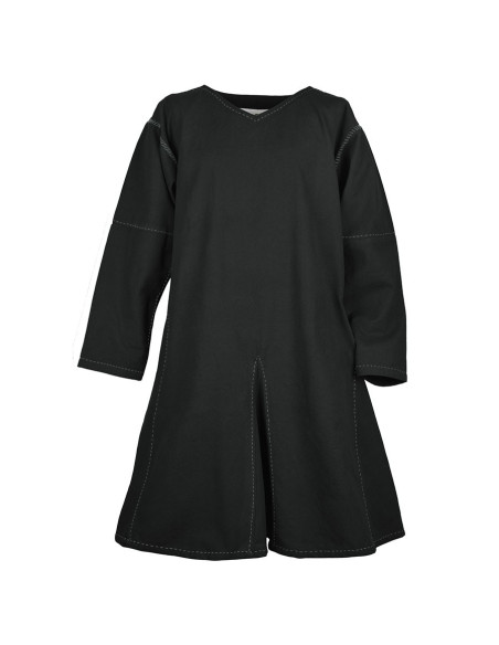 Túnica medieval manga larga Askur, negro