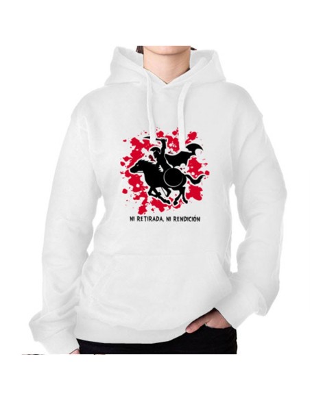 Spartaan te paard wit sweatshirt:...