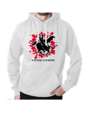 Sudadera Blanca Espartano a Caballo: ni retirada, ni rendición