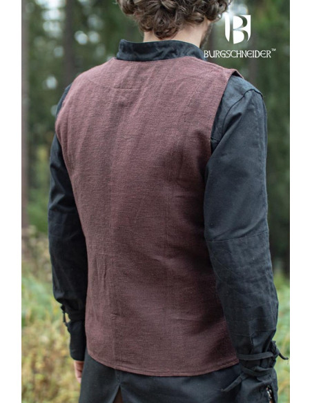Chaleco medieval de campesino Maron,...