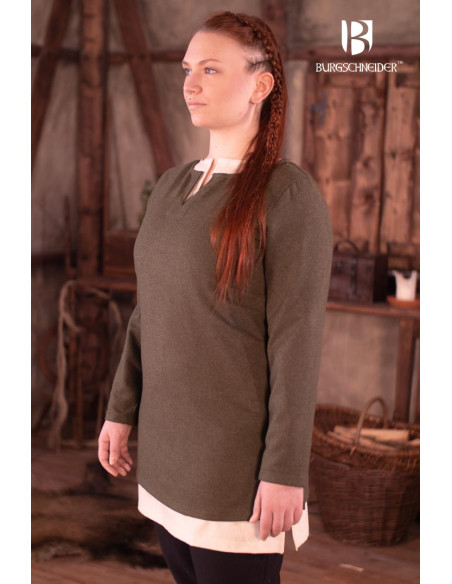 Túnica medieval corta de mujer...