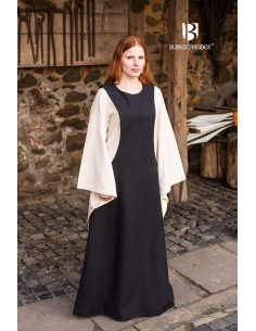 Middeleeuwse Schort Vrouw Isabella, kleur zwart