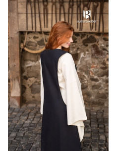 Middeleeuwse Schort Vrouw Isabella, kleur zwart 2