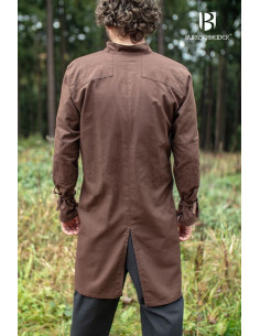 Mittelalterliche Tunika für Herren darauf, braune Farbe 2