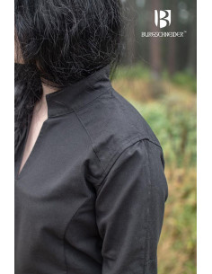 Theresa mittelalterliche Damentunika, schwarze Farbe 2