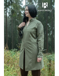 Mittelalterliche Tunika für Damen Theresa, grüne Farbe
