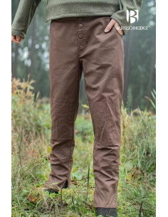 Kergon middeleeuwse broek, bruin katoen