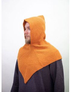 Mittelalterliche Gugel aus Wolle gestrickt 2
