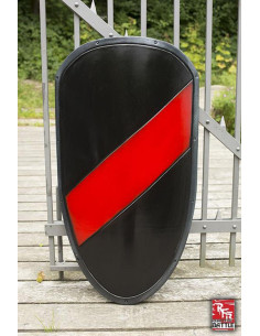 Tweekleurig latex schild Kite Alto Ready for Battle, LARP