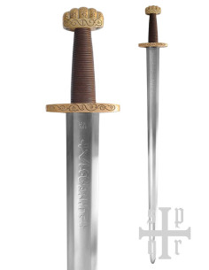 Ballinderry Viking sværd en hånd bronze til øvelser, IX århundrede