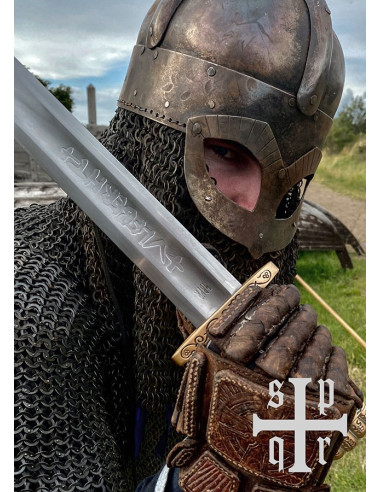 Ballinderry Viking sværd en hånd bronze til øvelser, IX århundrede