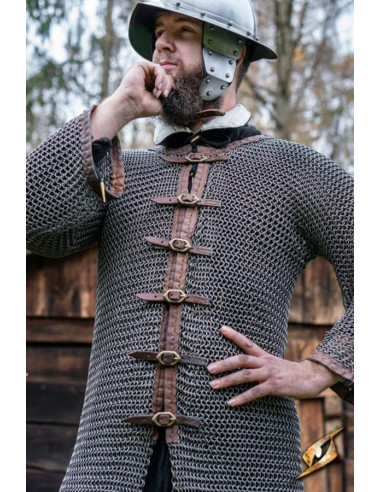 Mittelalterliches Kettenhemd des Kapitäns, naturbelassen