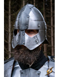 Casco medieval modelo Dreki, Pulido-Epic Dark