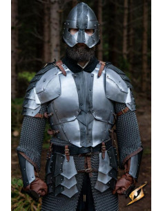 Middelalderlige skulderpuder Dreki model, Poleret-Epic Dark 2