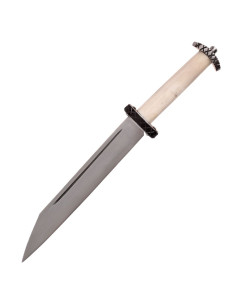 Short Seax kniv med læderskede