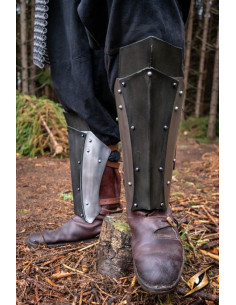 Dreki model middeleeuwse scheenplaten, gepolijst-episch...