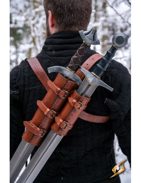 Doppeltes Tahalí für den Rücken aus...