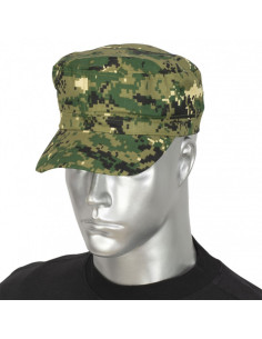 Gorra militar camo pixel verde, ajustable con velcro