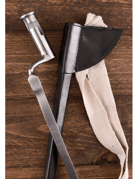 Bruine Bess geweer bajonet, met schede