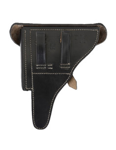 Canana para pistola Alemana WWII P08, cuero negro 2