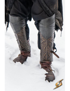 Orc Raider stalen scheenbeschermers, LARP