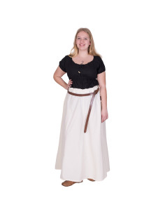 Blusa medieval manga corta Aren, color negro 2