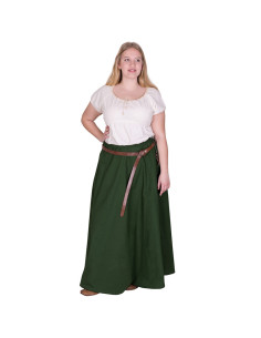 Aren middeleeuwse blouse met korte mouwen, natuurlijke... 2