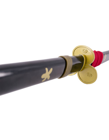 Dekoratives Katana Enma von Zoro von One Piece, schwarzer Griff
