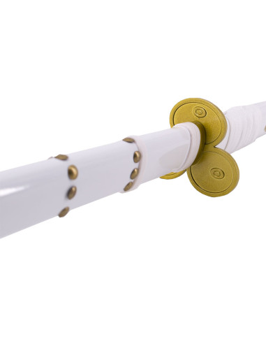 Dekoratives Katana Enma von Zoro von One Piece, weißer Griff