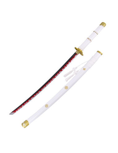 Katana decorativa Enma de Zoro de One Piece, empuñadura blanca ⚔️