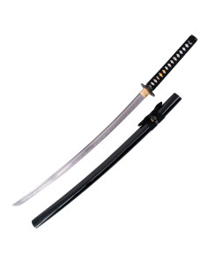Functioneel katana koolstofstaal AISI 1045 zwart handvat