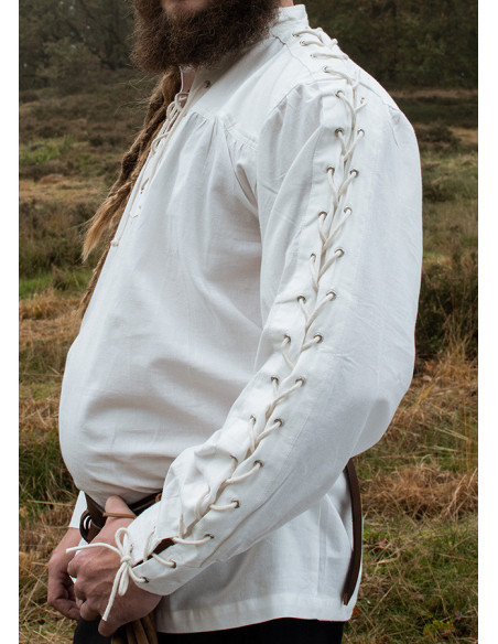 Camisa medieval blanca con lazos... Camisa medieval blanca con lazos...