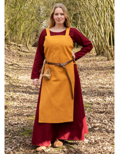 Vikingschort Tina in katoen, kleur mosterdgeel 2