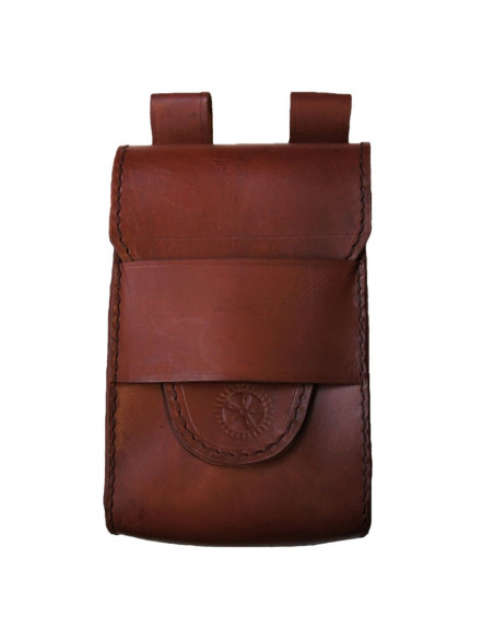 Bolso medieval de cuero para el cinturón
