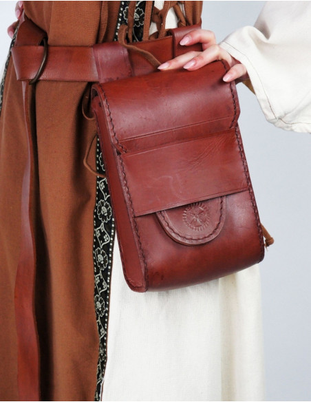 Mittelalterliche Gürteltasche aus Leder